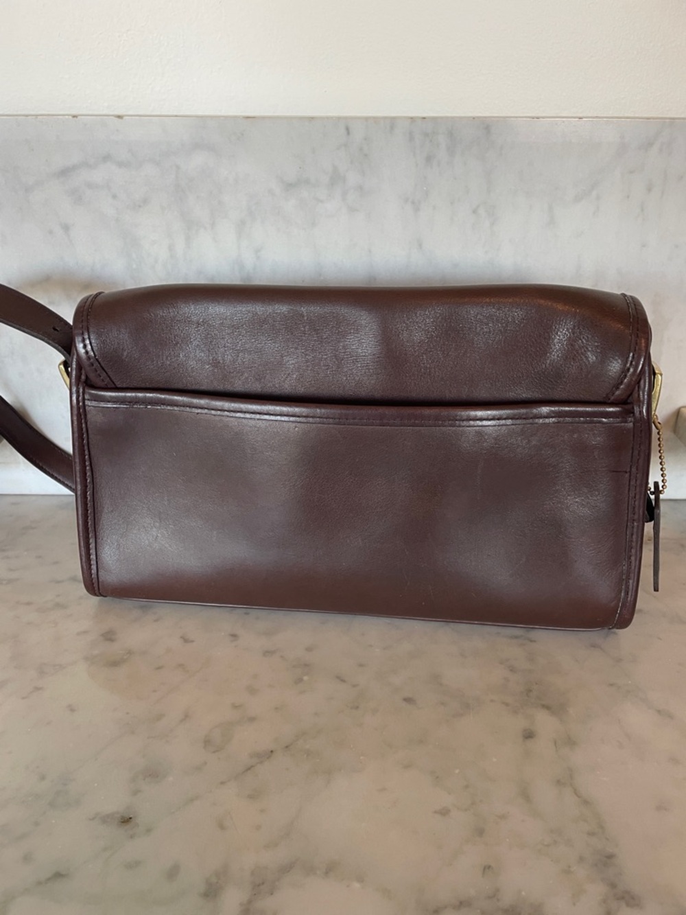 COACH Vintage Andrea Flap Shoulder Bag/Allison Flap Bag Mahogany Brown - Picture 9 of 17